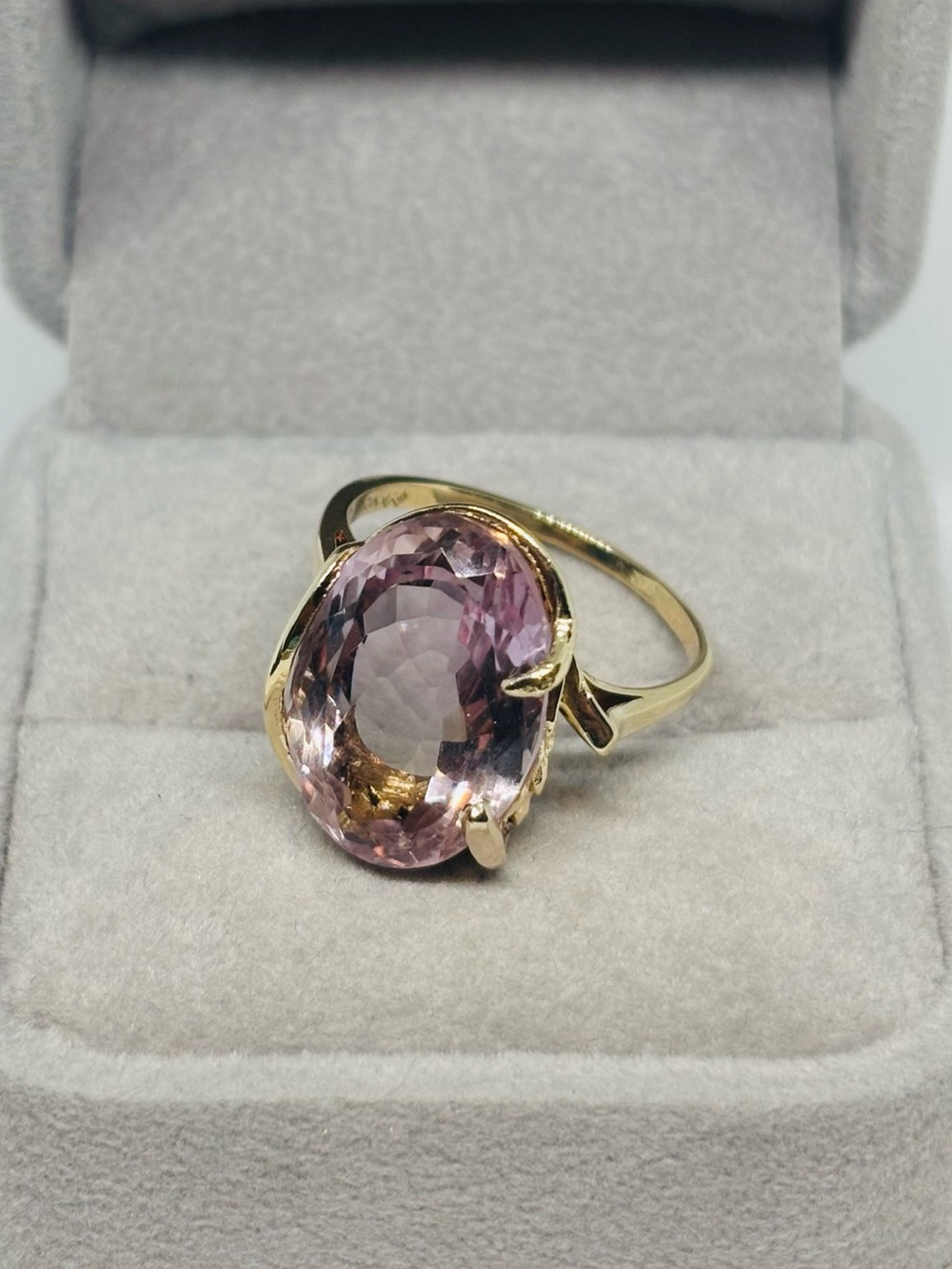 10K Gold Ring with Oval 10.97ct Natural Ametrine, size 8.5